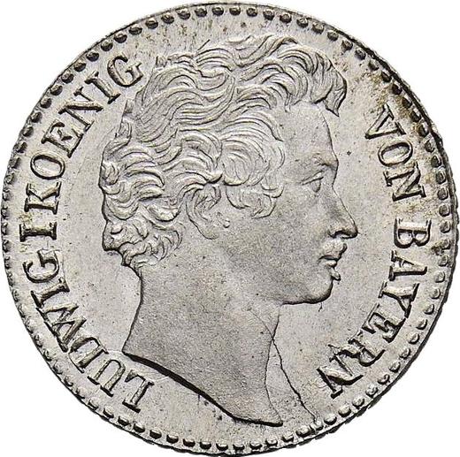 Awers monety - 3 krajcary 1834 - cena srebrnej monety - Bawaria, Ludwik I