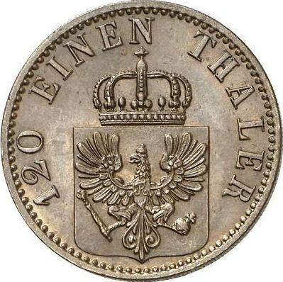 Аверс монеты - 3 пфеннига 1867 года B - цена  монеты - Пруссия, Вильгельм I