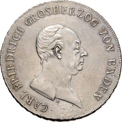Awers monety - Talar 1809 BE - cena srebrnej monety - Badenia, Karol Fryderyk