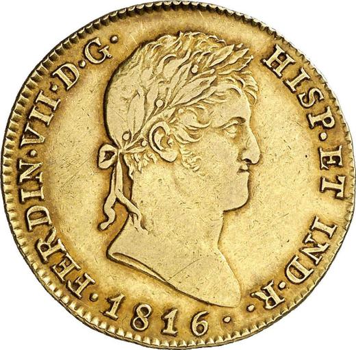 Obverse 4 Escudos 1816 M GJ - Spain, Ferdinand VII