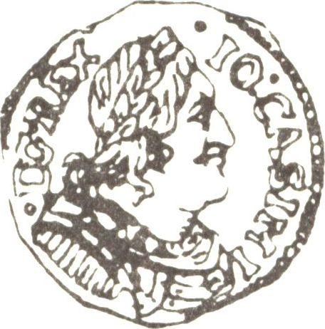Anverso Medio ducado 1653 MW - valor de la moneda de oro - Polonia, Juan II Casimiro