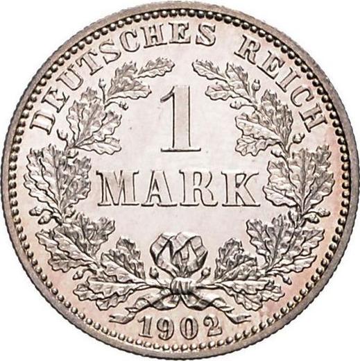 Аверс монеты - 1 марка 1902 года J "Тип 1891-1916" - цена серебряной монеты - Германия, Германская Империя