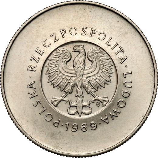 Anverso Pruebas 10 eslotis 1969 MW JJ "30 aniversario de la República Popular de Polonia" Cuproníquel - valor de la moneda  - Polonia, República Popular