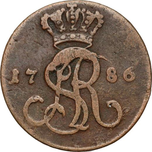 Аверс монеты - 1 грош 1786 года EB - цена  монеты - Польша, Станислав II Август