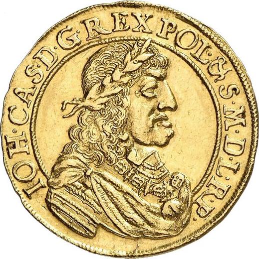 Anverso 1 1/2 ducado 1661 DL "Gdańsk" - valor de la moneda de oro - Polonia, Juan II Casimiro