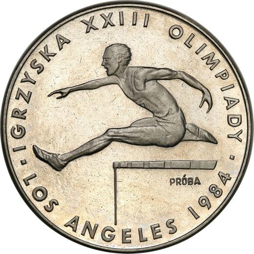 Реверс монеты - Пробные 200 злотых 1984 года MW "XXIII летние Олимпийские Игры - Лос-Анджелес 1984" Никель - цена  монеты - Польша, Народная Республика
