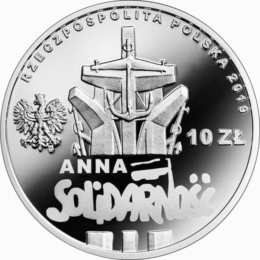 Аверс монеты - 10 злотых 2019 года "90 лет со дня рождения Анны Валентынович" - цена серебряной монеты - Польша, III Республика после деноминации