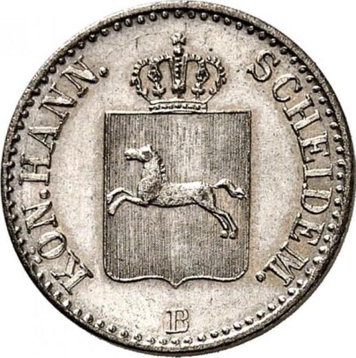 Avers 6 Pfennige 1845 B - Silbermünze Wert - Hannover, Ernst August I