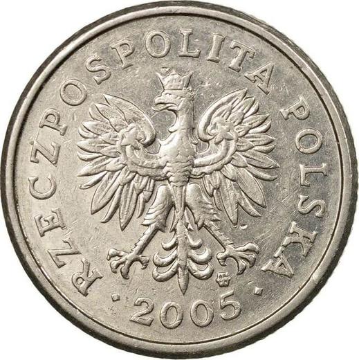 Anverso 20 groszy 2005 MW - valor de la moneda  - Polonia, República moderna