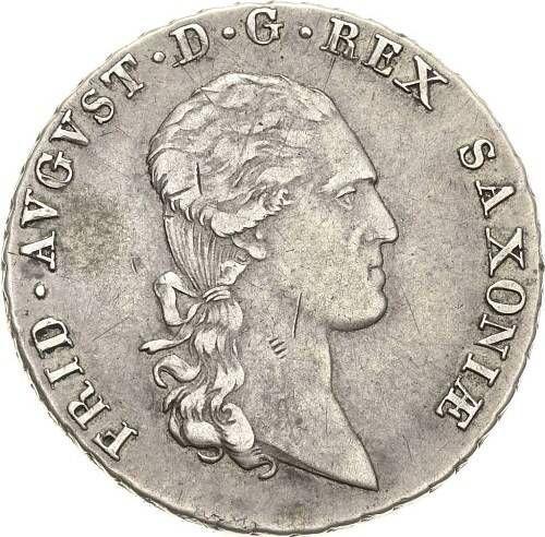Аверс монеты - 2/3 талера 1816 года I.G.S. - цена серебряной монеты - Саксония-Альбертина, Фридрих Август I
