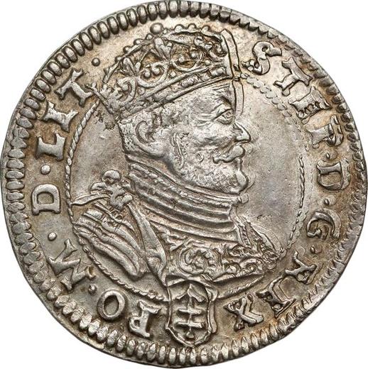 Obverse 6 Groszy (Szostak) 1585 "Lithuania" - Silver Coin Value - Poland, Stephen Bathory