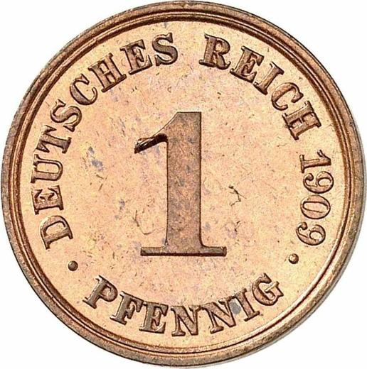 Anverso 1 Pfennig 1909 D "Tipo 1890-1916" - valor de la moneda  - Alemania, Imperio alemán