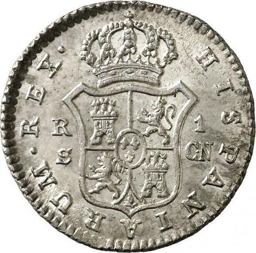 Реверс монеты - 1 реал 1793 года S CN - цена серебряной монеты - Испания, Карл IV