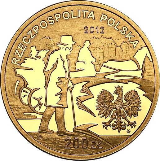 Anverso 200 eslotis 2012 MW NR "Centenario de la muerte de Bolesław Prus" - valor de la moneda de oro - Polonia, República moderna
