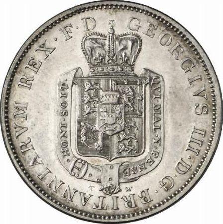 Аверс монеты - Пробные 2/3 талера 1813 года - цена серебряной монеты - Ганновер, Георг III