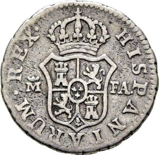 Реверс монеты - 1/2 реала 1808 года M FA - цена серебряной монеты - Испания, Карл IV