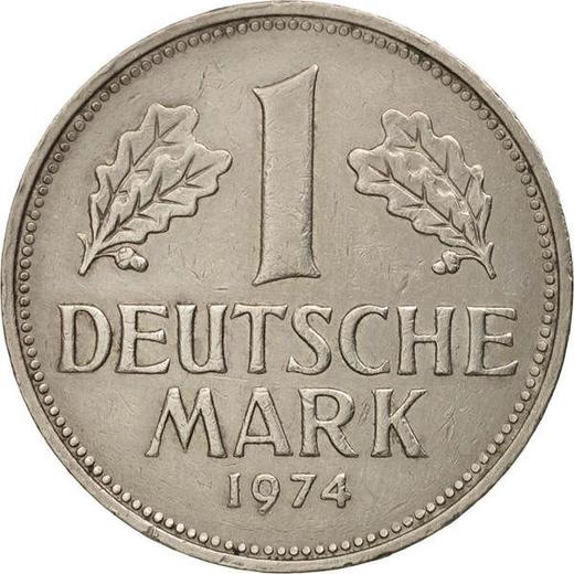 Awers monety - 1 marka 1974 J - cena  monety - Niemcy, RFN
