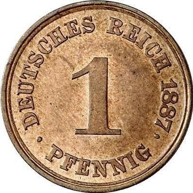 Anverso 1 Pfennig 1887 F "Tipo 1873-1889" - valor de la moneda  - Alemania, Imperio alemán