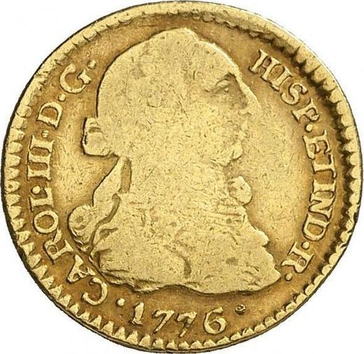 Аверс монеты - 1 эскудо 1776 года So DA - цена золотой монеты - Чили, Карл III