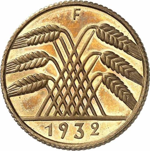 Реверс монеты - 10 рейхспфеннигов 1932 года F - цена  монеты - Германия, Bеймарская республика