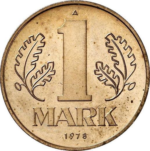 Anverso 1 marco 1978 A Latón - valor de la moneda  - Alemania, República Democrática Alemana (RDA)