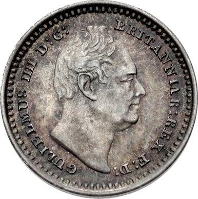 Anverso Three-Halfpence 1836 - valor de la moneda de plata - Gran Bretaña, Guillermo IV