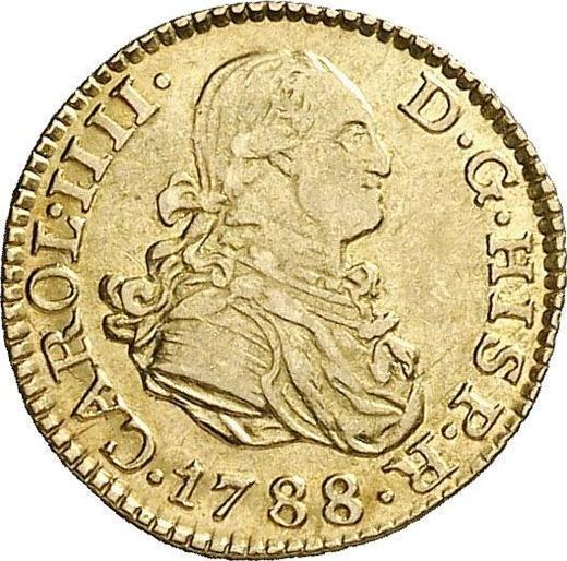 Obverse 1/2 Escudo 1788 M MF - Gold Coin Value - Spain, Charles IV