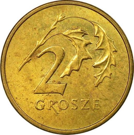 Rewers monety - 2 grosze 2000 MW - cena  monety - Polska, III RP po denominacji