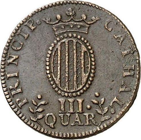 Reverso 3 cuartos 1813 "Cataluña" - valor de la moneda  - España, Fernando VII