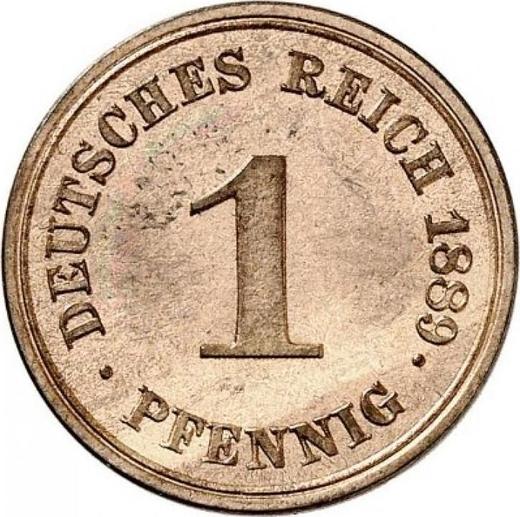 Anverso 1 Pfennig 1889 E "Tipo 1873-1889" - valor de la moneda  - Alemania, Imperio alemán