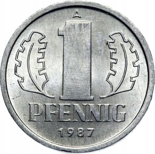 Obverse 1 Pfennig 1987 A -  Coin Value - Germany, GDR