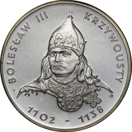 Reverso 200 eslotis 1982 MW EO "Boleslao III el Bocatorcida" Plata - valor de la moneda de plata - Polonia, República Popular