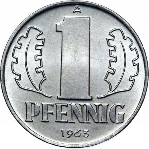 Obverse 1 Pfennig 1963 A -  Coin Value - Germany, GDR