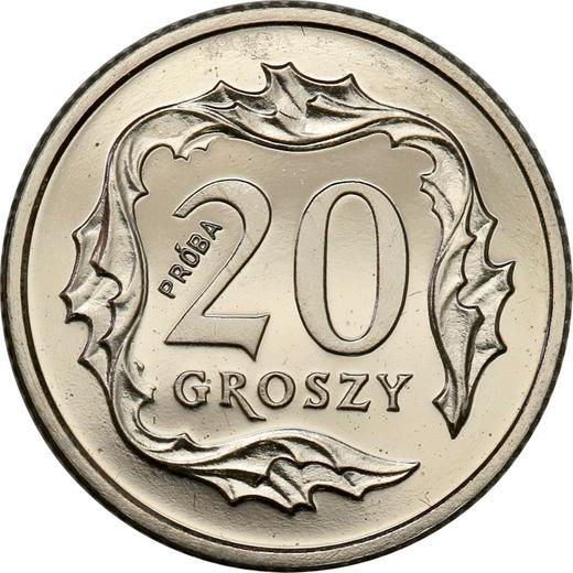Реверс монеты - Пробные 20 грошей 1990 года Никель - цена  монеты - Польша, III Республика после деноминации