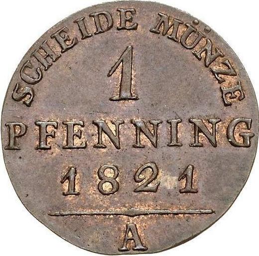Реверс монеты - 1 пфенниг 1821 года A - цена  монеты - Пруссия, Фридрих Вильгельм III
