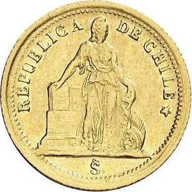 Аверс монеты - 1 песо 1864 года So - цена золотой монеты - Чили, Республика