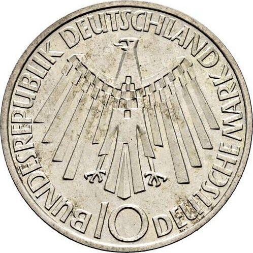 Reverse 10 Mark 1972 "Games of the XX Olympiad" Plain edge - Silver Coin Value - Germany, FRG