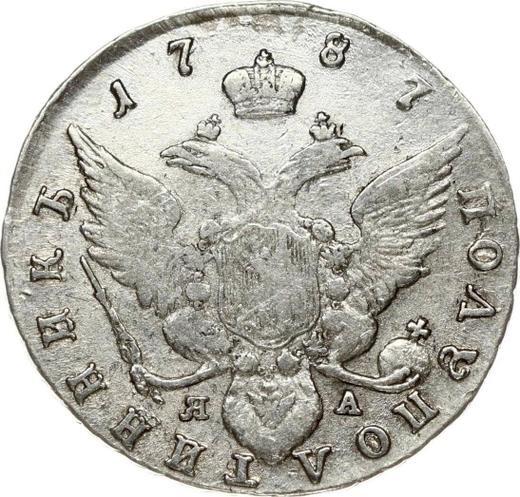 Reverse Polupoltinnik 1787 СПБ ЯА - Silver Coin Value - Russia, Catherine II