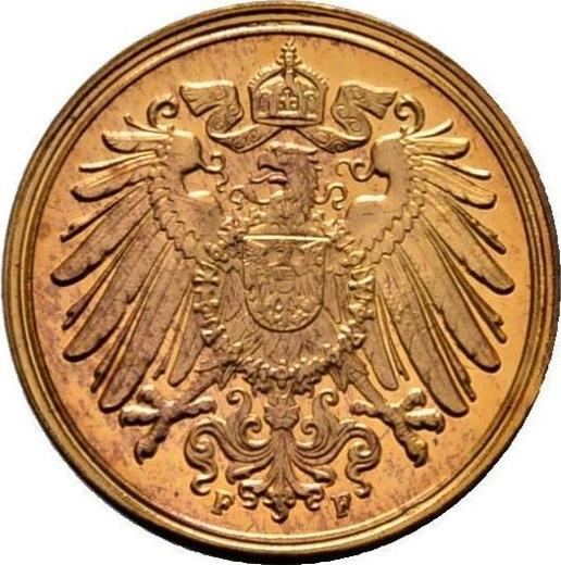 Реверс монеты - 1 пфенниг 1910 года F "Тип 1890-1916" - цена  монеты - Германия, Германская Империя