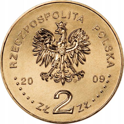 Аверс монеты - 2 злотых 2009 года MW NR "Поляки спасавшие евреев - Сендлерова, Коссак, Геттер" - цена  монеты - Польша, III Республика после деноминации