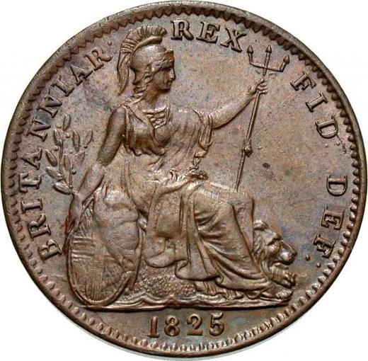 Реверс монеты - Фартинг 1825 года - цена  монеты - Великобритания, Георг IV