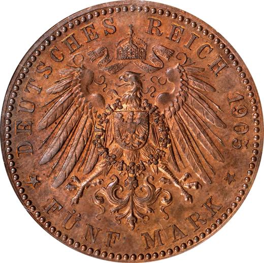 Reverso 5 marcos 1904 A "Prusia" Cobre - valor de la moneda  - Alemania, Imperio alemán