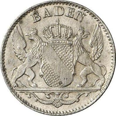 Anverso 3 kreuzers 1841 - valor de la moneda de plata - Baden, Leopoldo I de Baden