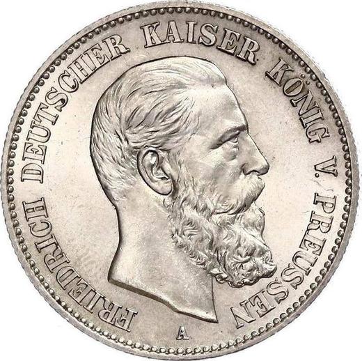 Anverso 2 marcos 1888 A "Prusia" - valor de la moneda de plata - Alemania, Imperio alemán