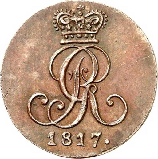 Anverso 1 Pfennig 1817 C - valor de la moneda  - Hannover, Jorge III
