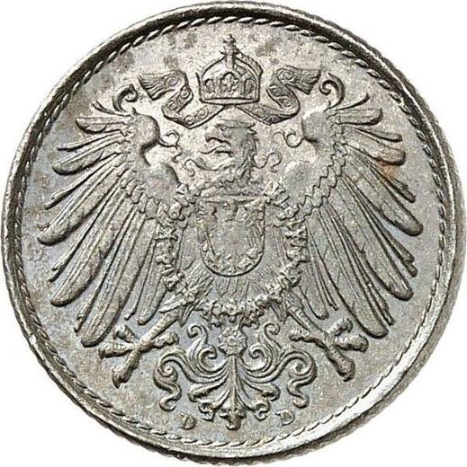 Reverso 5 Pfennige 1922 D - valor de la moneda  - Alemania, Imperio alemán