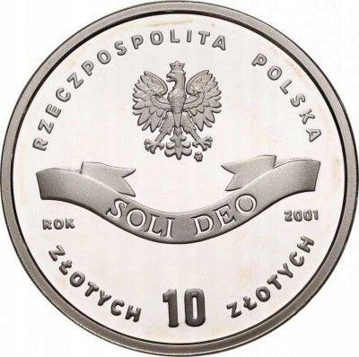 Аверс монеты - 10 злотых 2001 года MW EO "100 лет со дня рождения Стефана Вышинского" - цена серебряной монеты - Польша, III Республика после деноминации