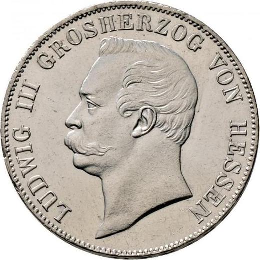 Obverse Thaler 1869 - Silver Coin Value - Hesse-Darmstadt, Louis III