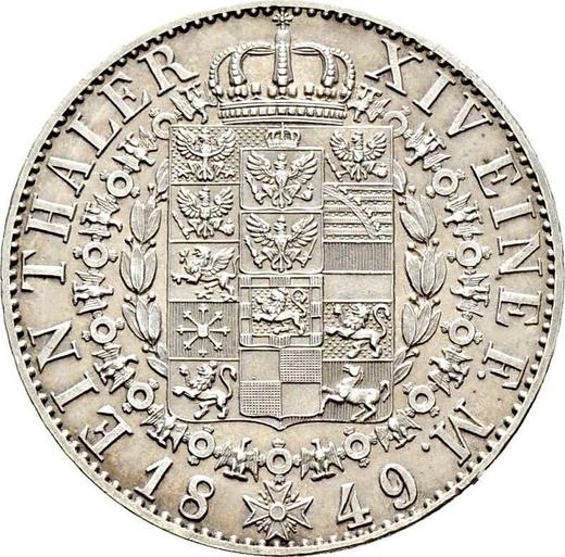Реверс монеты - Талер 1849 года A - цена серебряной монеты - Пруссия, Фридрих Вильгельм IV