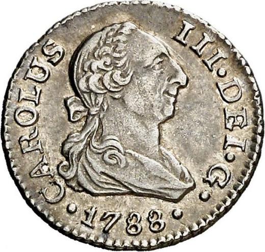 Аверс монеты - 1/2 реала 1788 года S C - цена серебряной монеты - Испания, Карл III